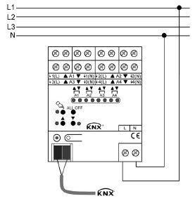 Gira 216000 Jalousieaktor 4-fach 230V AC mit Handbetätigung