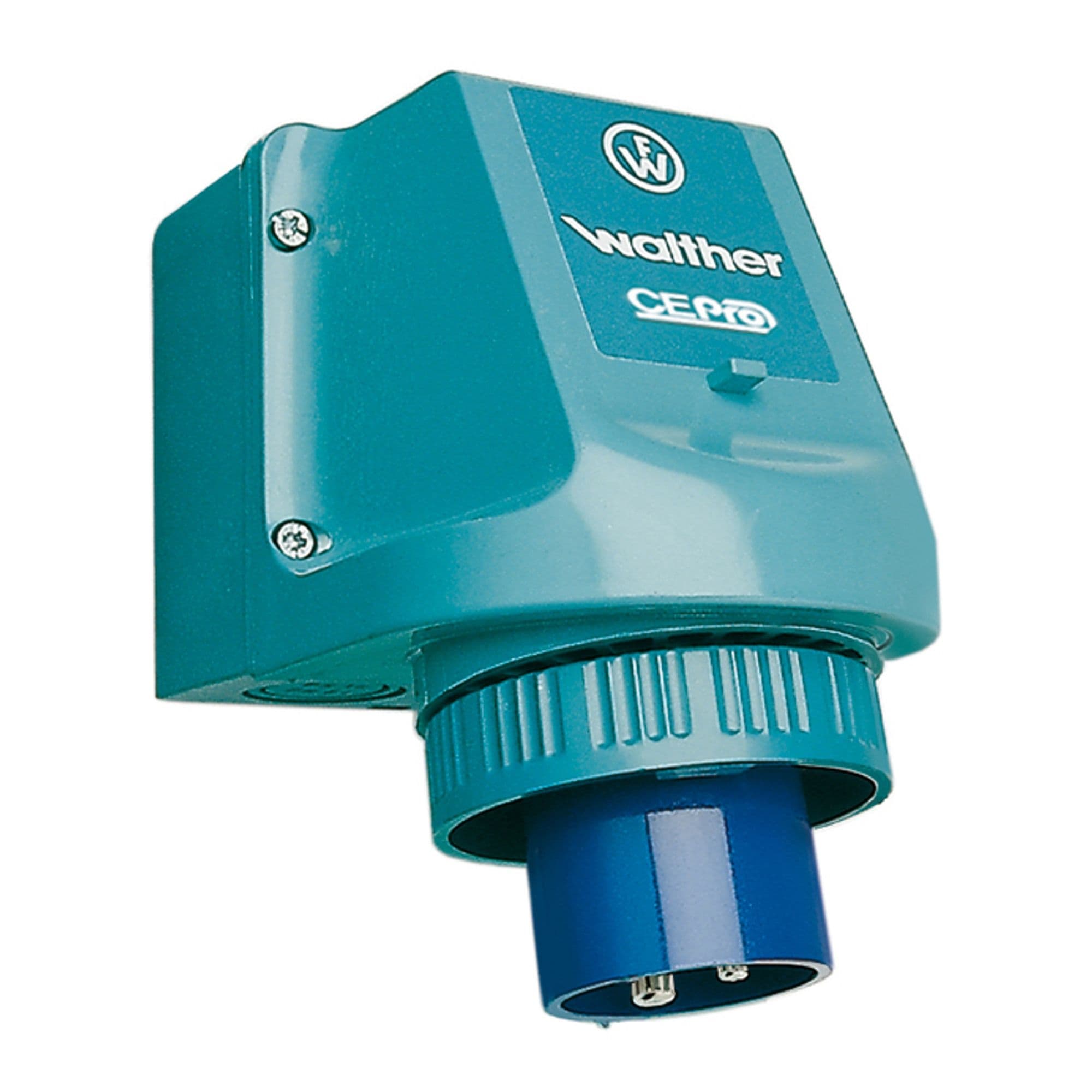 Walther Werke 7618309 Wasserdichter CEPro Wandgerätestecker zur Innenbefestigung 16A 3P 9h mit je 2 ausbrech. Kabeleinf. oben/unten