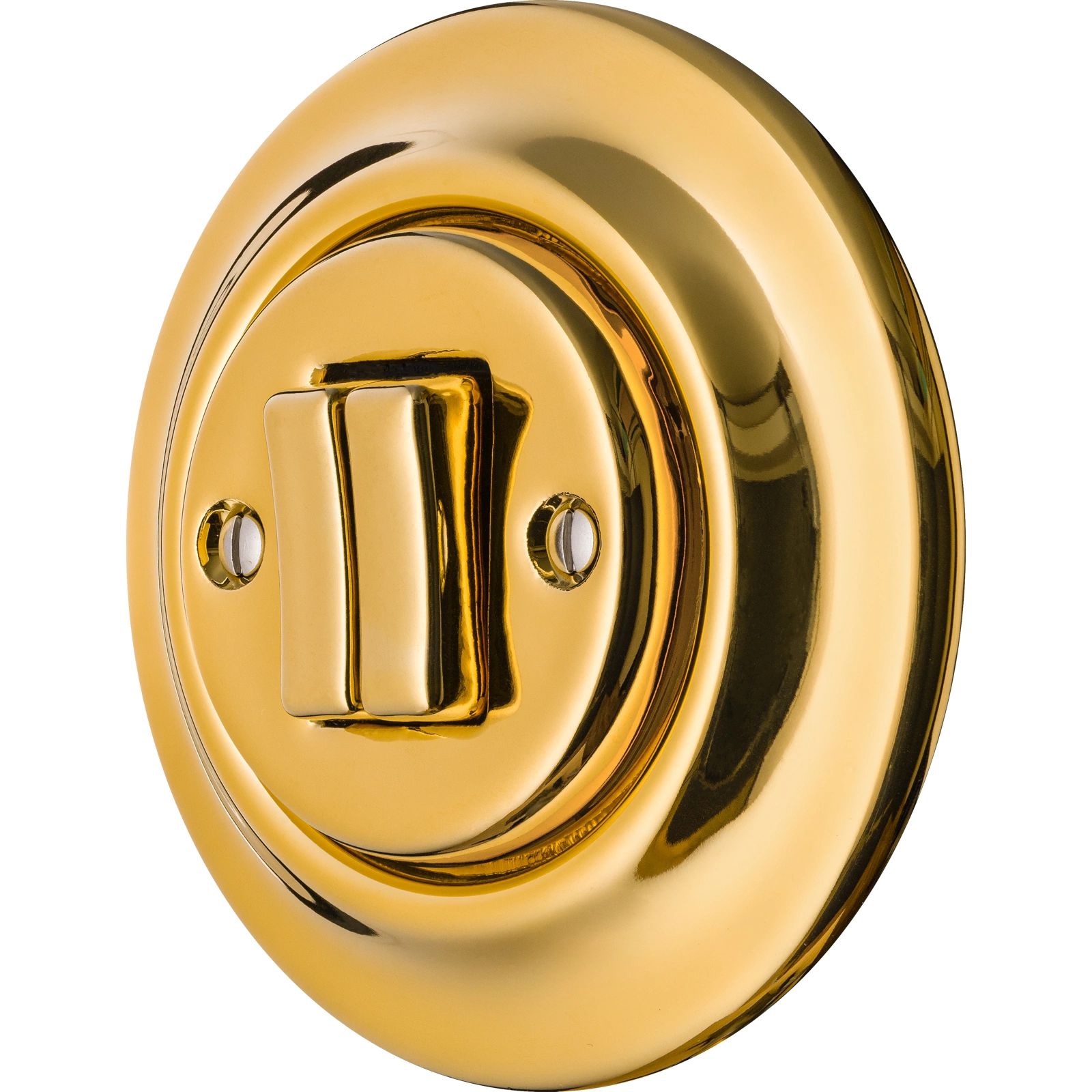 Katy Paty AURUM Porzellan-Schalter schmal 2-fach, Jalousie, vergoldet