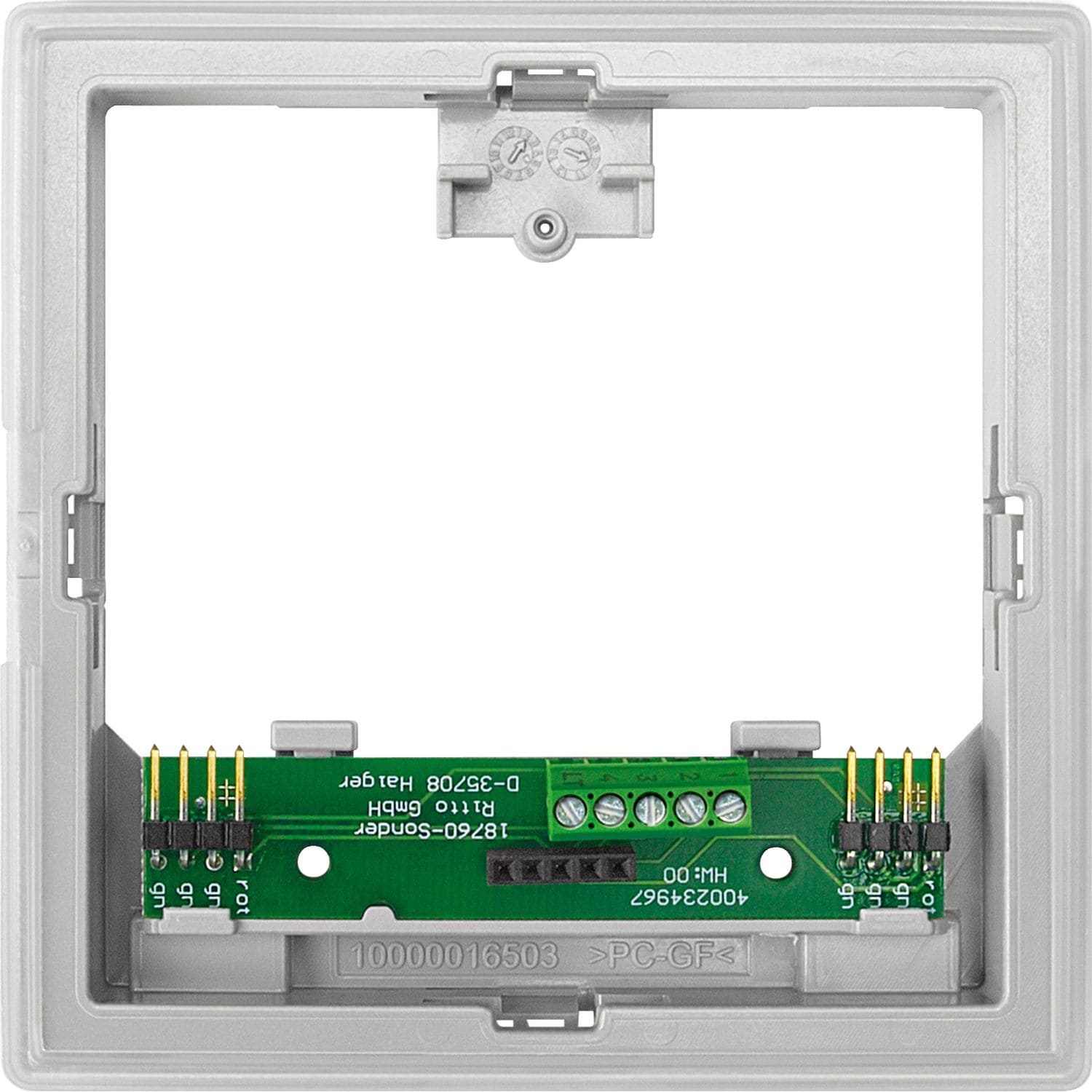 Ritto RGE1275622 Modulträger mit Diode für Portier-Module, silber