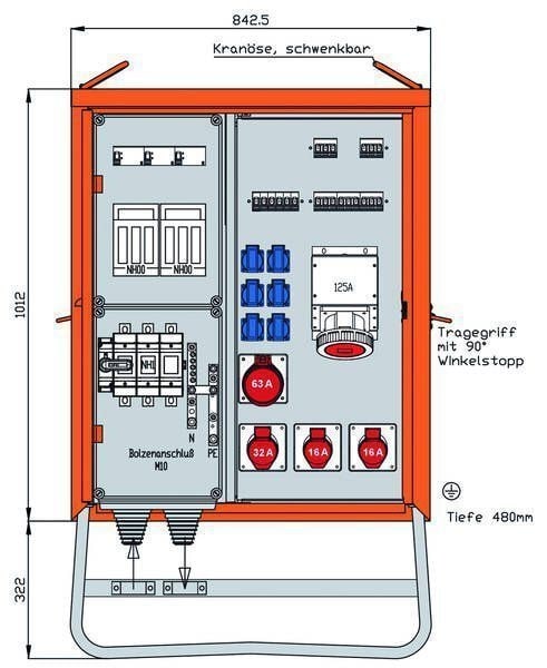 Walther Electric WV0494R1 Verteilerschrank 138kVA