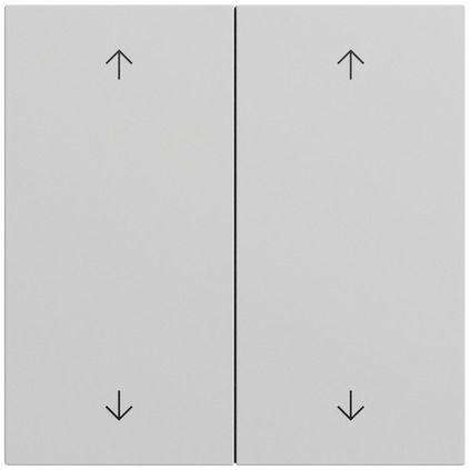 Gira 538776 Wippe 2-fach mit Pfeilsymbolen, System 70, grau matt (lackiert)
