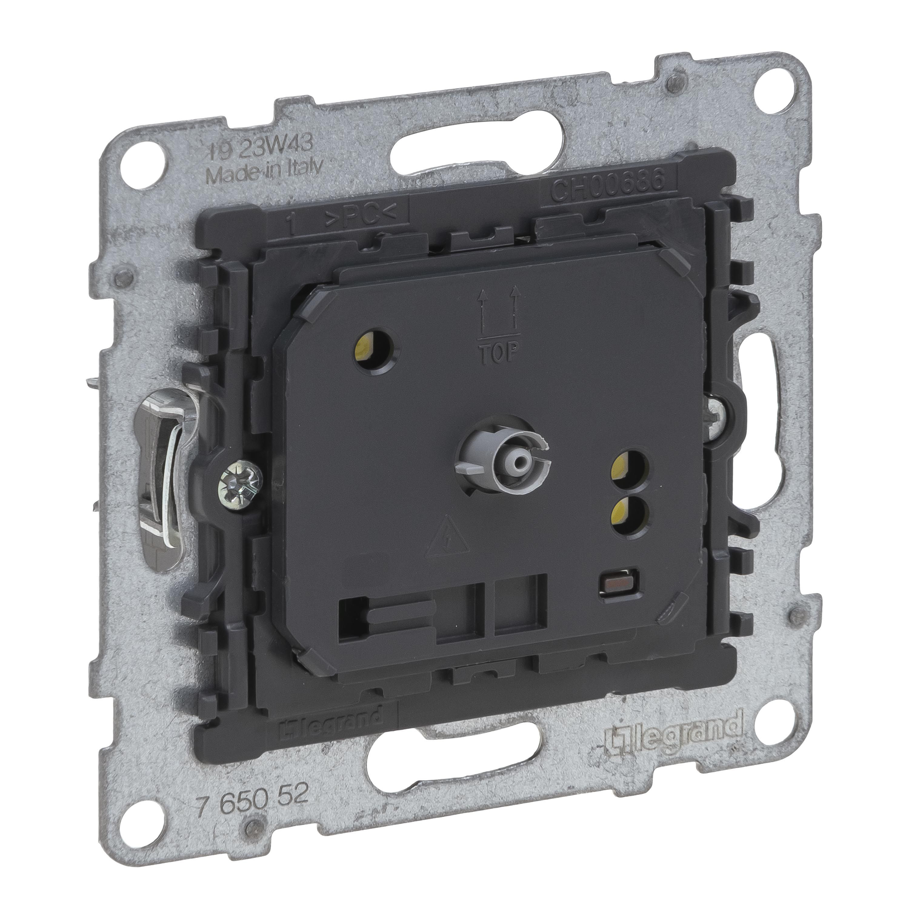 Legrand 765052 SEANO Einsatz elektronisches Fußbodenthermostat, 1 potentialfreier Schließer, mit 4 m Fernfühler
