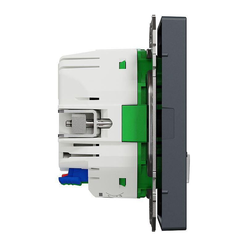 Merten MEG2380-6034 Connected Schutzkontakt-Steckdose 16A, System Design, Anthrazit, Thermoplast lackiert
