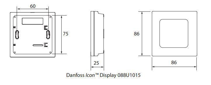 Devi 088U1015 Danfoss Icon, Raumthermostat mit Display, 230 V, Aufputz