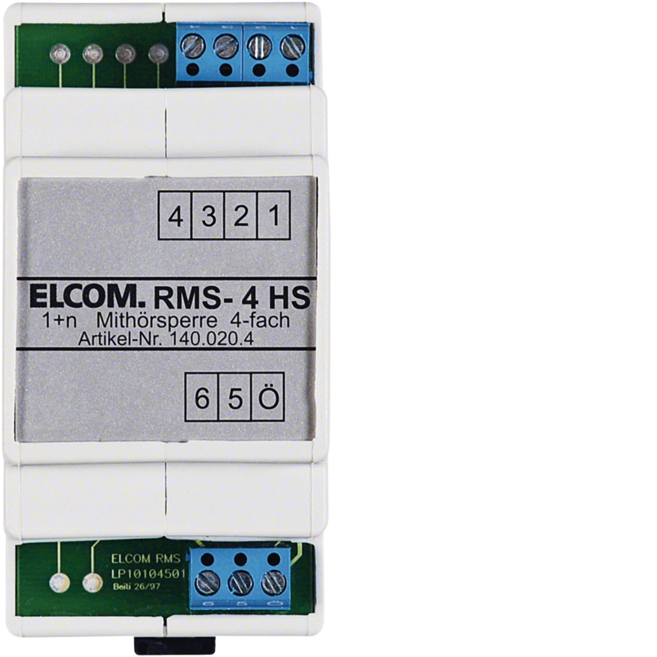 Elcom 1400204 Mithörsperre 4 Teilnehmer, REG, 1+n, lichtgrau