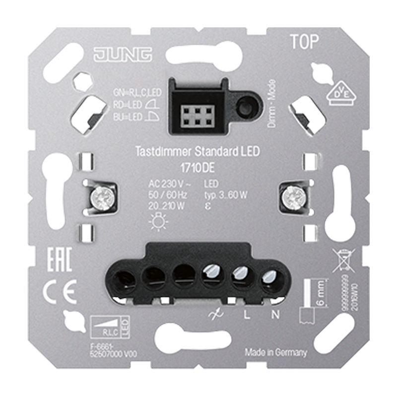 Jung 1710DE Tastdimmer Standard LED, ohne Nebenstelleneingang