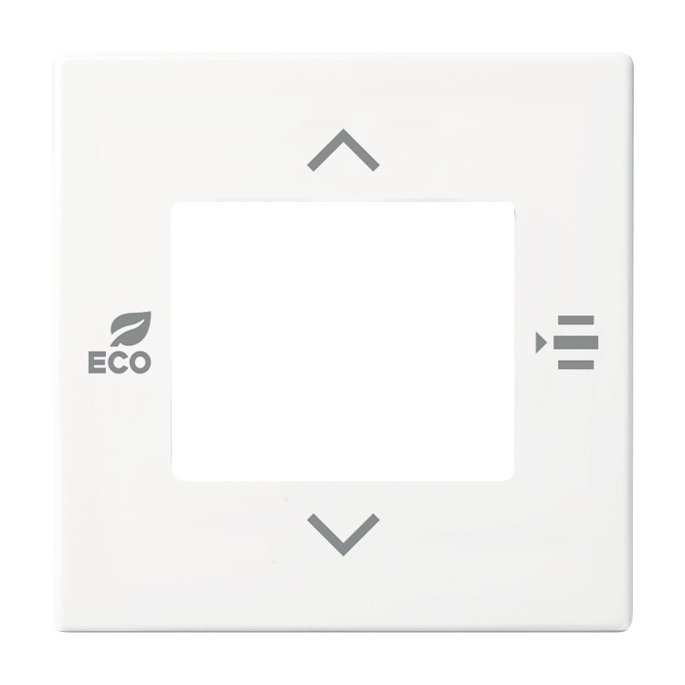 Busch-Jaeger 6109/03-914 Zentralscheibe für Raumtemperaturregler mit und ohne CO2-Feuchte-Sensor, alpinweiß glänzend, Busch-balance SI, KNX