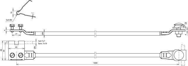 Dehn 365 509 Anschluss-Set Seilanlage