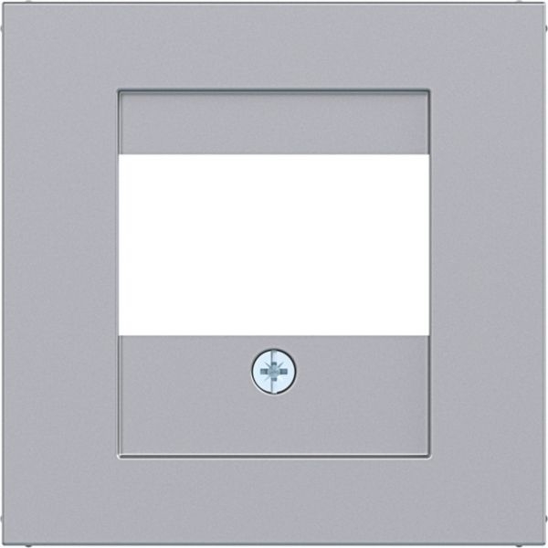 Hager WAF1104TA Zentralstück mit Ausschnitt für TAE, Lautsprecher, USB, A.x/C.x, titan matt