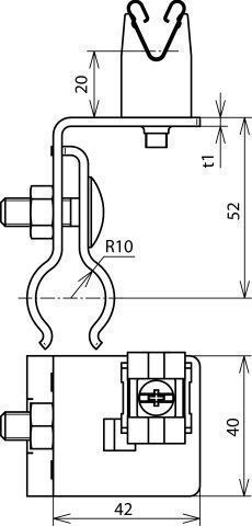 Dehn 223 011 Dachleitungshalter mit DEHNgrip