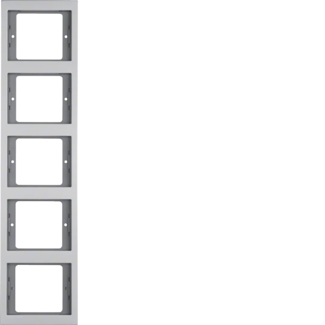 Berker 13537003 Rahmen 5-fach senkrecht, K.5, Alu