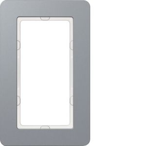 Berker 13096074 Rahmen mit großem Ausschnitt, Q.7, Alu, Aluminium gestrahlt