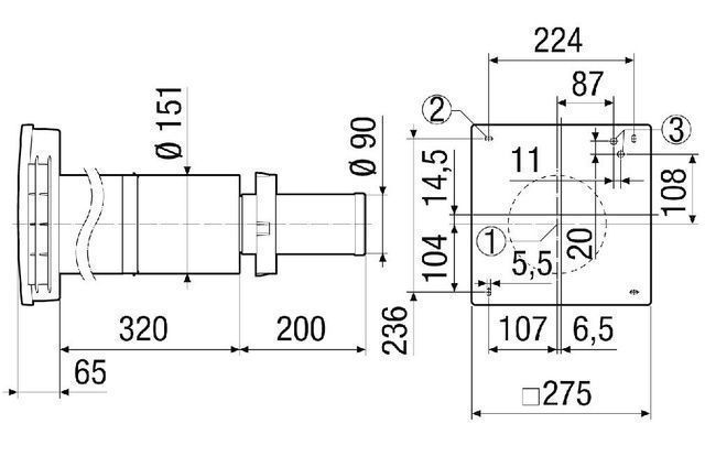 Maico PPB 30 K Endmontage-Set für Einzelraumlüftungsgerät PushPull Balanced PPB 30 K mit Wärmerückgewinnung