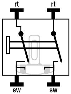 Jung 502KOU Wipp-Kontrollschalter (Einsatz) 10 AX 250 V~, Aus 2-polig