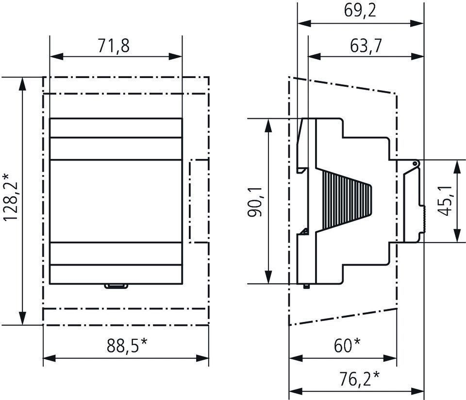Theben 6440330 TR 644 top3 BLE RC Digitale Zeitschaltuhr, Jahresprogramm und Astro-Programm, 4 Kanäle, App-Programmierung möglich, DCF oder GNSS/GPS