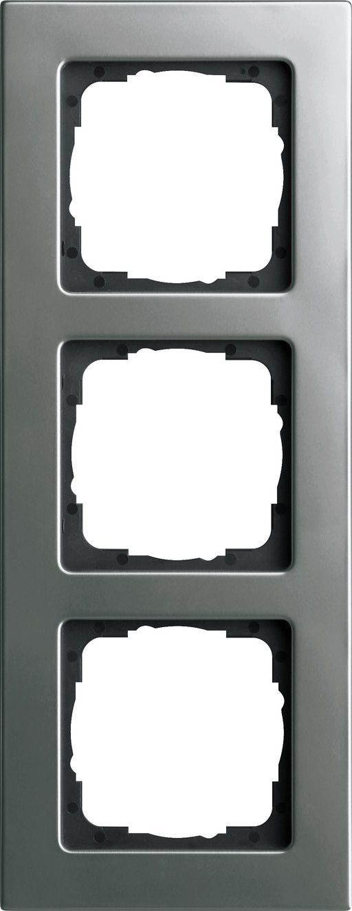 Gira 0213335 Abdeckrahmen 3-fach für flachen Einbau, Gira E2, edelstahl