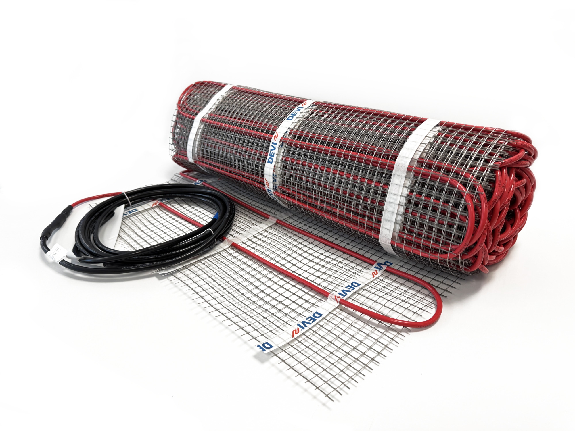 Devi 140F1486 DEVIflex™ 175T Heizmatte für Estrich, 175 W/m², 230V, Fläche 12 m², 2090 W, inkl. 6m Kaltleiter