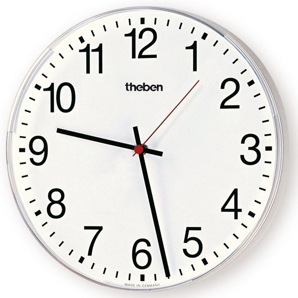 Theben 5009210 OSIRIA 230 AR KNX Nebenuhr, einseitige Wanduhr, Durchm. 30 cm, arabische Zahlen