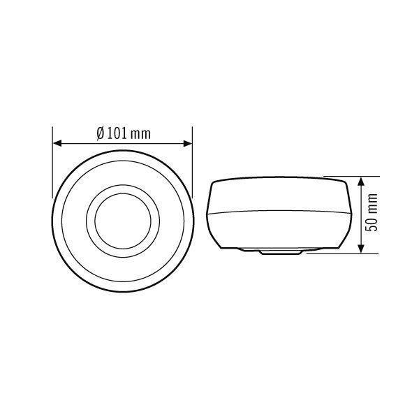 ESYLUX EB10431302 Decken-Präsenzmelder PD 360/8 BASIC IP54