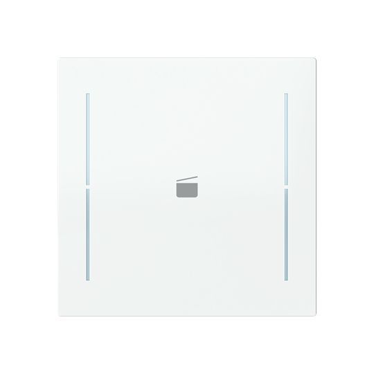 Busch-Jaeger LFS/A.1.70.11-44g Abdeckung Taster 1-fach mit Symbol "Szene", studioweiß glänzend, Busch-art linear, KNX