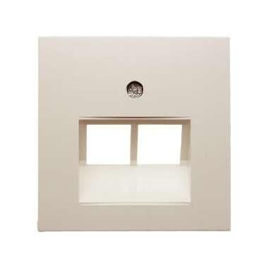 Berker 14098982 Zentralstück für UAE Steckdose 2-fach, S.1/B.3/B.7, weiß glänzend