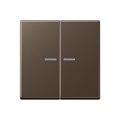 Jung A10921STRFMO KNX RF Taster 2-fach, Duroplast lackiert, Serie A, mokka