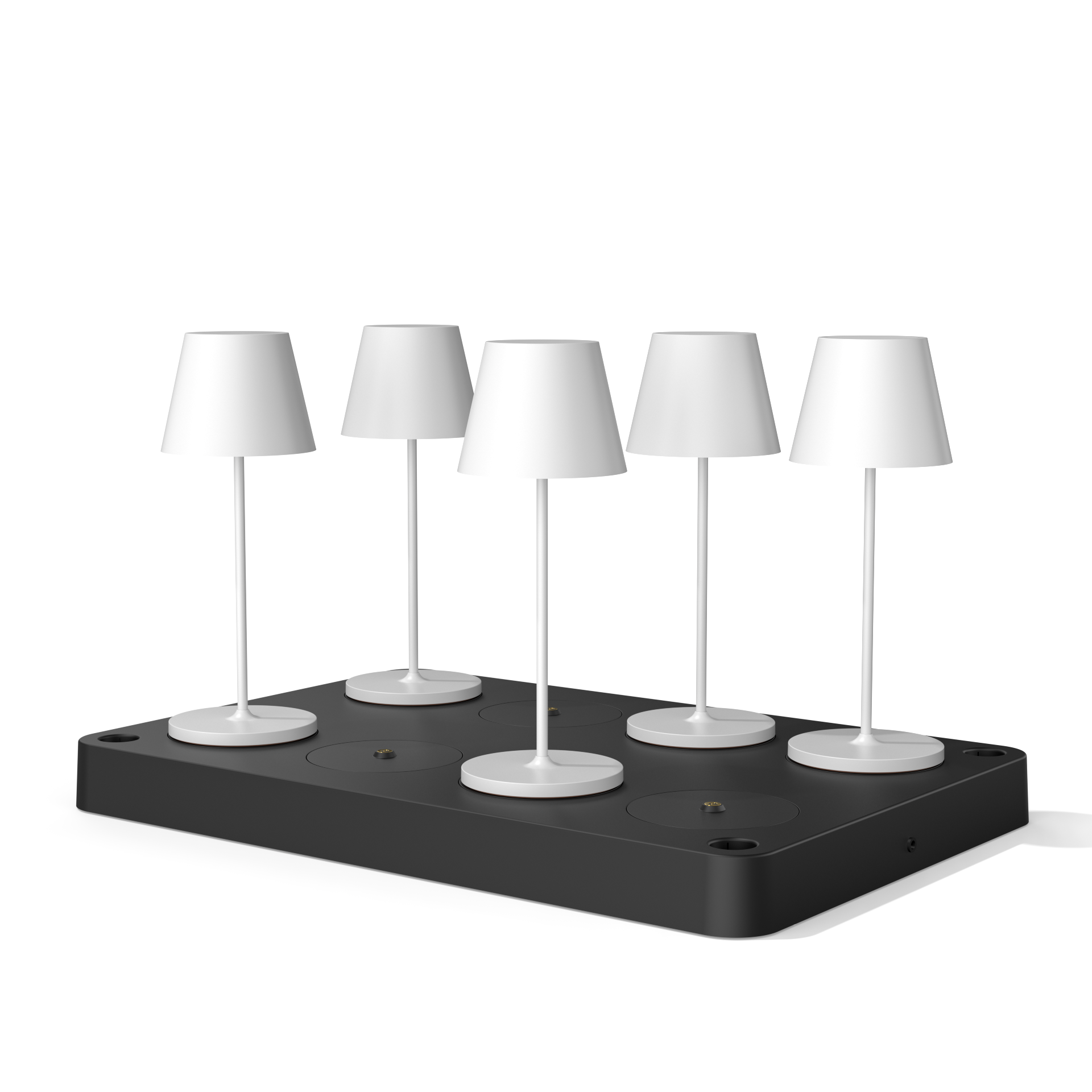 ALED 5702064000006 8-fach Multi-Ladeplatte schwarz für LED-Tischleuchte Calida Nano
