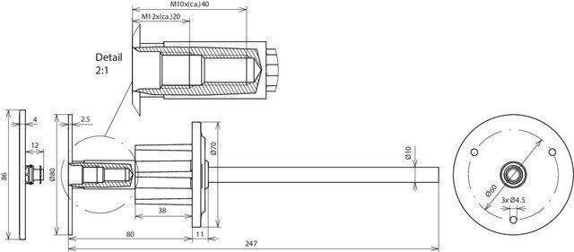 Dehn + Söhne 478 051 Erdungsfestpunkt Typ M verpresst