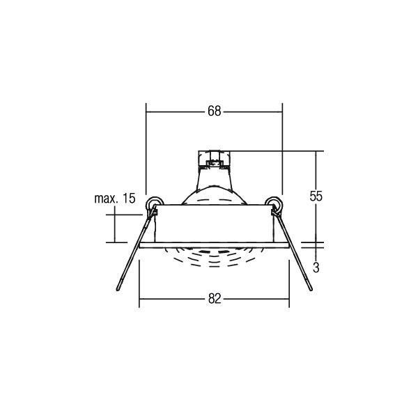 Brumberg 0063.25 NV-Einbaustrahler GX5,3/50W alumatt, schwenkbar