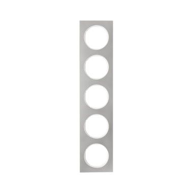 Berker 10152214 Rahmen 5-fach, R.3, edelstahl/polarweiß