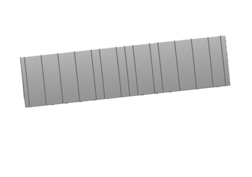 ABN ABNPY66224N10 PrismaXS Verriegelbarer Abdeckstreifen 216 mm, VPE 10 Stück, grauweiß