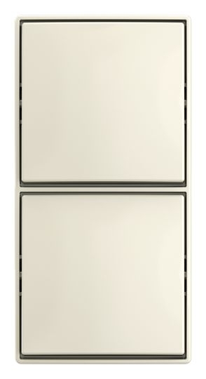 Busch-Jaeger 2601/6/2601/6 APJ-522 Kombination 2x Wippschalter 1-fach, Aus/Wechselschaltung, Busch-balance AP, weiß glänzend