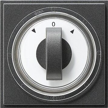 Gira 066667 Abdeckung Knebel Zeitschalter und Jalousie, Gira TX_44, (WG UP), anthrazit