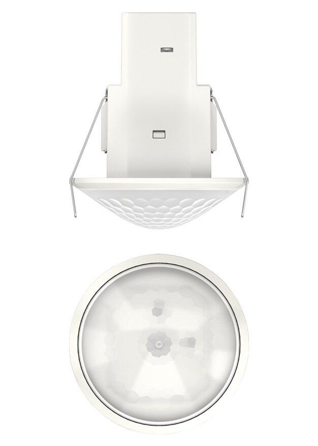 Theben 2080560 theRonda S360-100 DE WH Präsenzmelder für Deckeneinbau, Steuerung für Beleuchtung