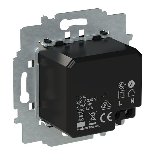 Busch-Jaeger 6479 U USB-Netzteil-Einsatz (USB Ladestation) mit USB C, Unterputz, schwarz