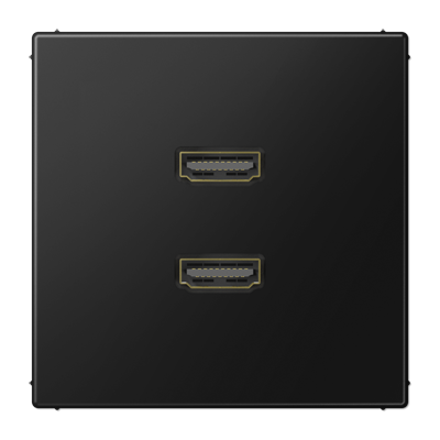 Jung MALS1133SWM HDMI, MultimediaAnschlussystem 2 x HDMI, Serie LS, graphitschwarz matt