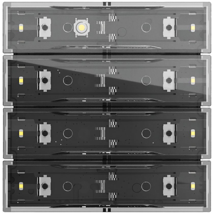 Gira 531400 Tastsensor 4.70 Standard 4-fach mit Inbetriebnahme-Wippe für KNX