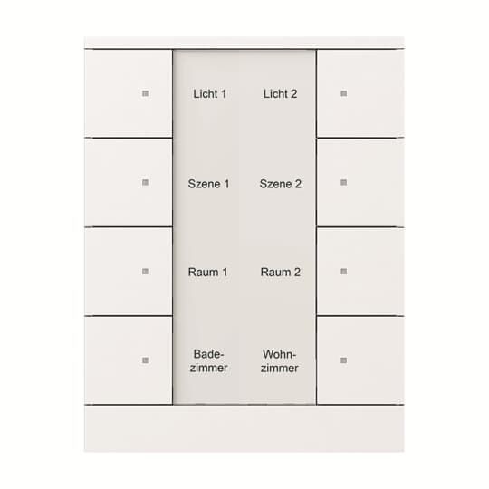 Busch-Jaeger SB/U8.0.11-84 Bedienelement 8-fach, studioweiß glänzend, Busch-Tenton