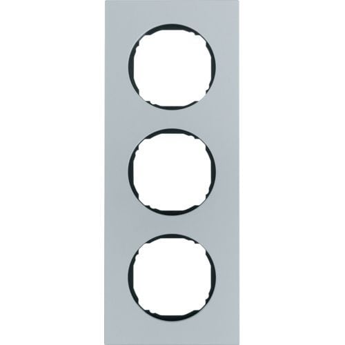 Berker 10132674 Rahmen 3-fach, flach, R.8, Aluminium matt