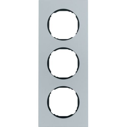 Berker 10132674 Rahmen 3-fach, flach, R.8, Aluminium matt