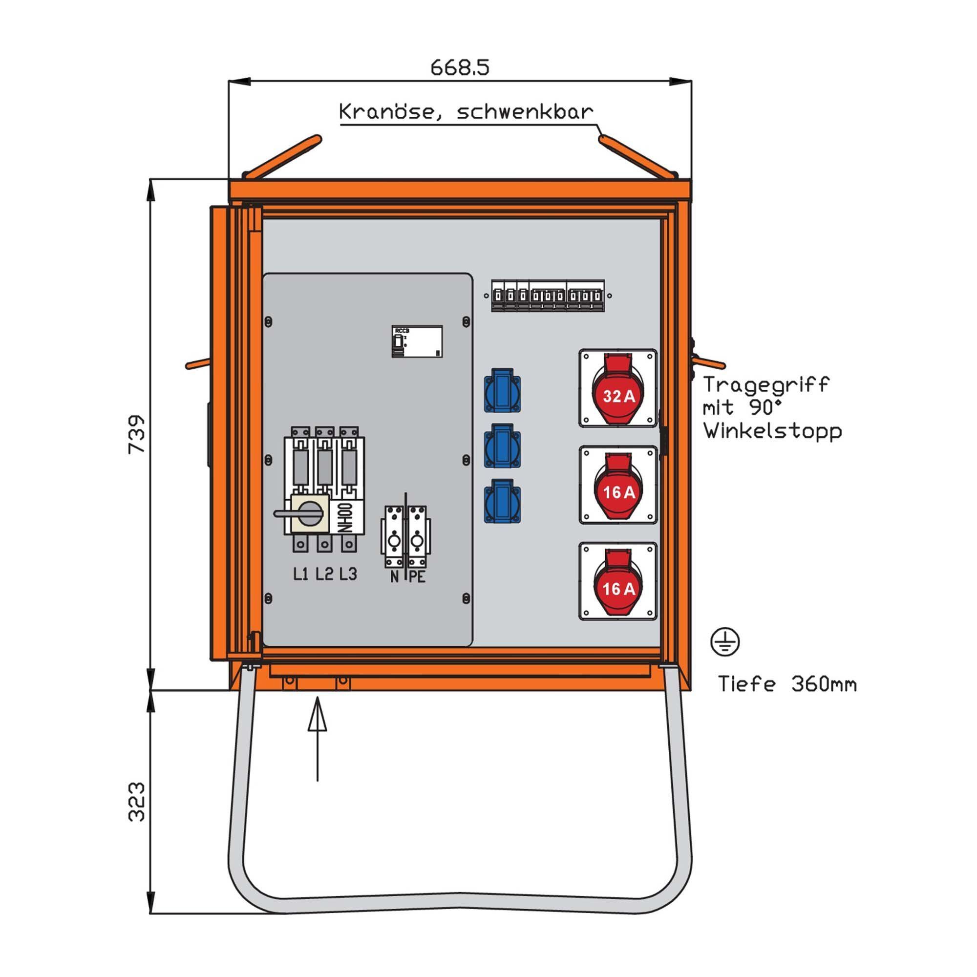 Walther WV0270R1 Verteilerschrank 22kVA