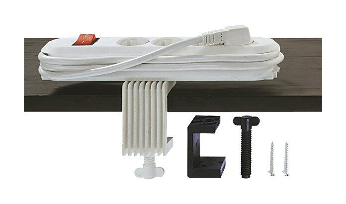 Bachmann 919.273 Schraubhalterung für Tisch-Steckdosen