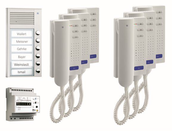 TCS PPA06-EN/02 Sprechanlagen-Set Aufputz für 6 WE
