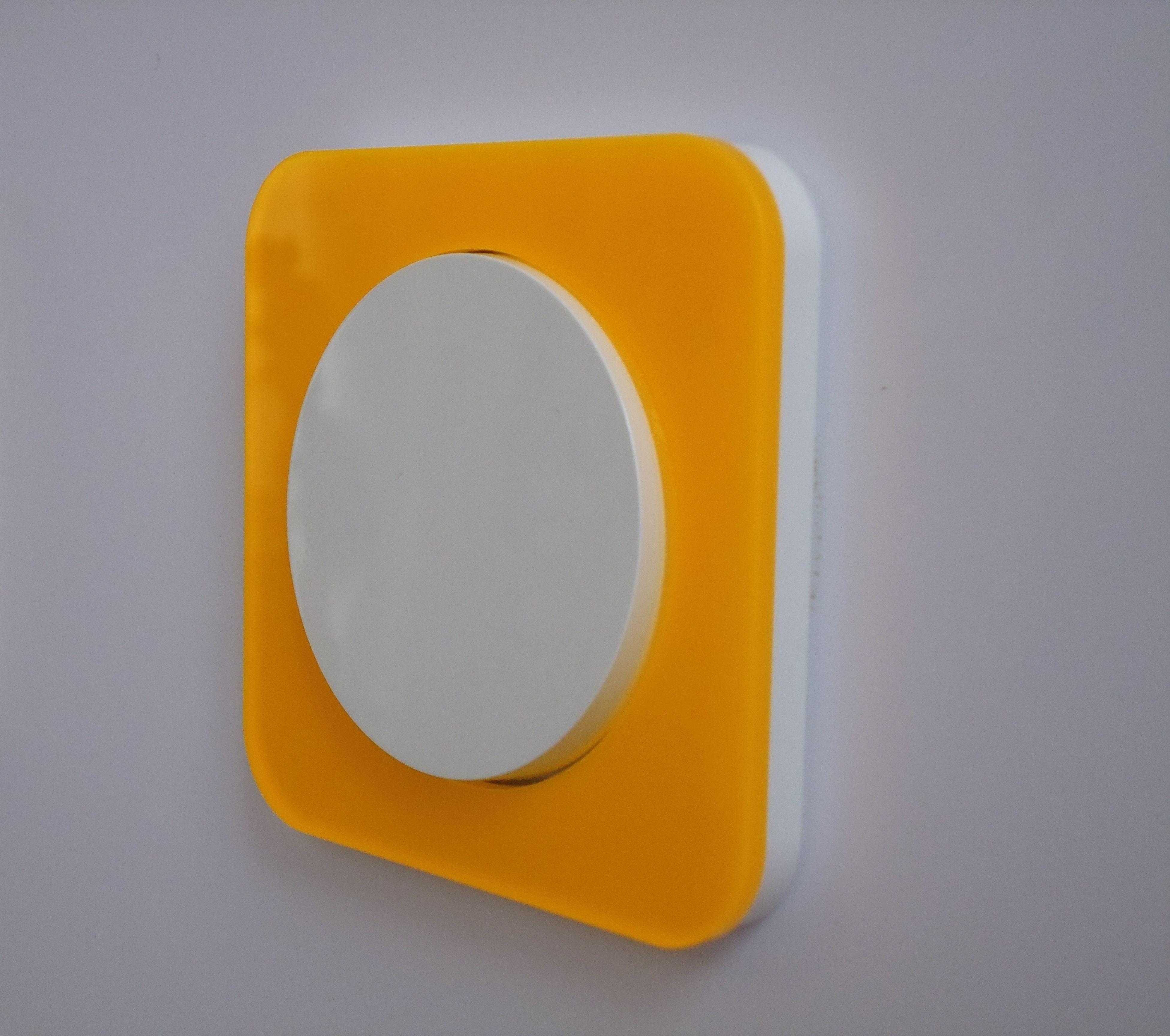 Berker 10112339 Rahmen 1-fach, R.1, Acryl orange transparent/polarweiß glänzend