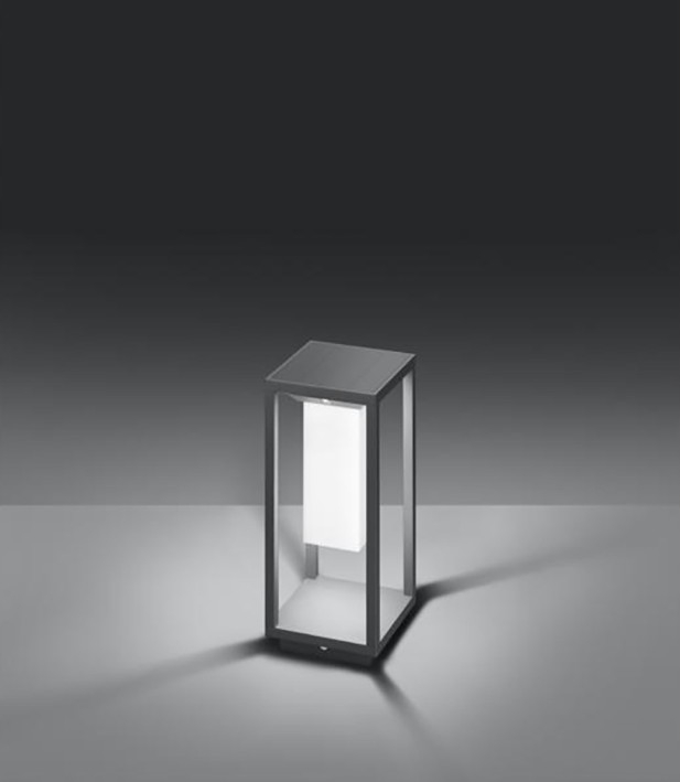 Brumberg 65321103 RUBI LED-Solarsockelleuchte 3 W, 3.000 K, schaltbar, IP54, strukturgraphit