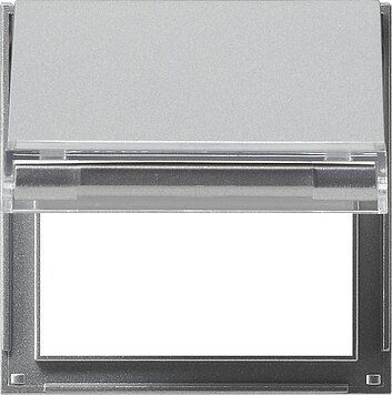 Gira 068065 Adapterrahmen Klappdeckel mit Beschriftungsfeld, Gira TX_44, (WG UP) Farbe alu