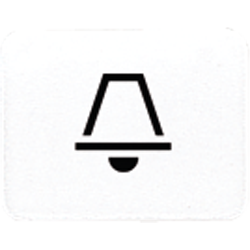 Jung 33KWW Kalotte mit Symbol, lichtundurchlässig, alpinweiß, Symbol Klingel