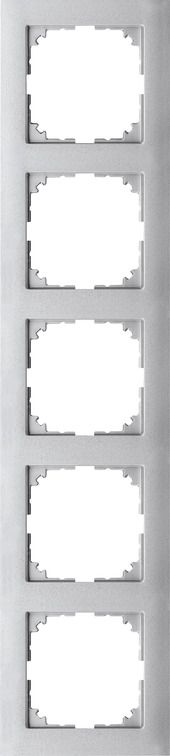Merten MEG4050-3660 Rahmen 5-fach, M-Pure, aluminium