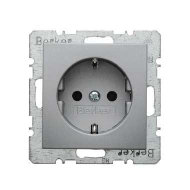 Berker 47431404 Schutzkontakt-Steckdose, S.1/B.3/B.7, alu matt